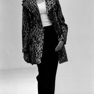 Dolce & Gabbana 90s teddy coat leopard